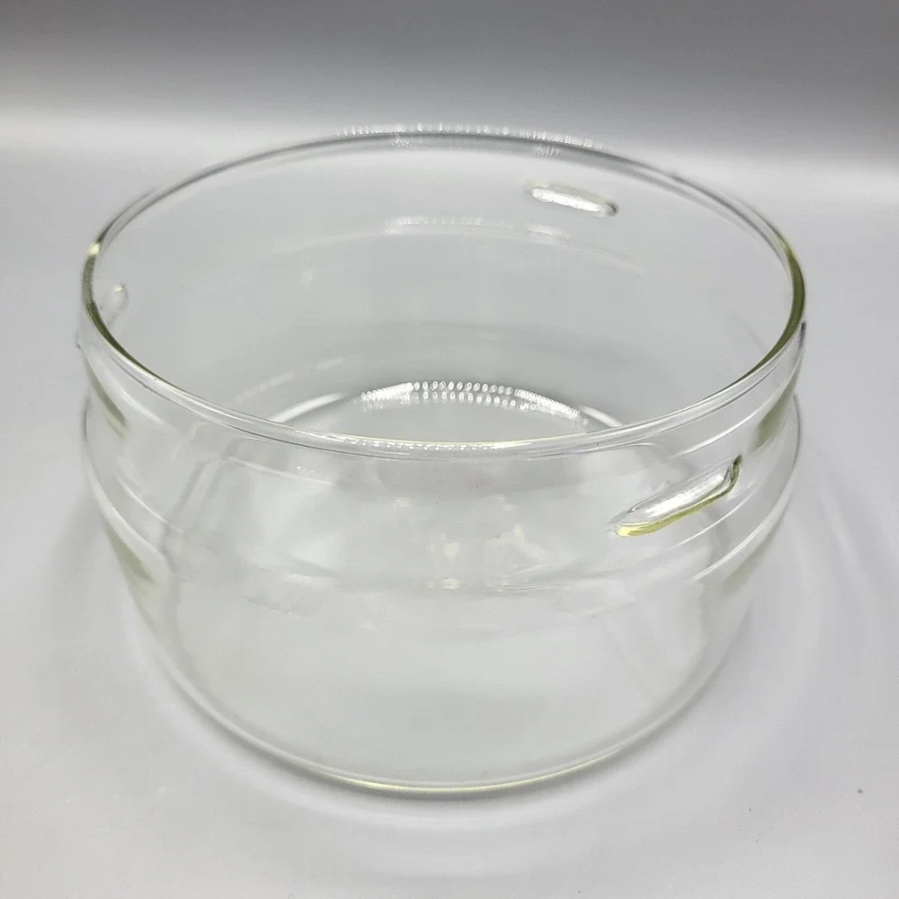 Vtg Pyrex Spice O Life Glass Storage Bowl Container with Lid Round Clear White